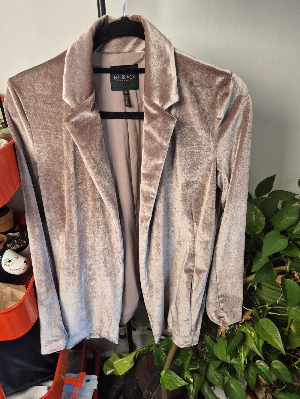 Y2K bobiBLACK Velvet Jacket in Silvery Purple